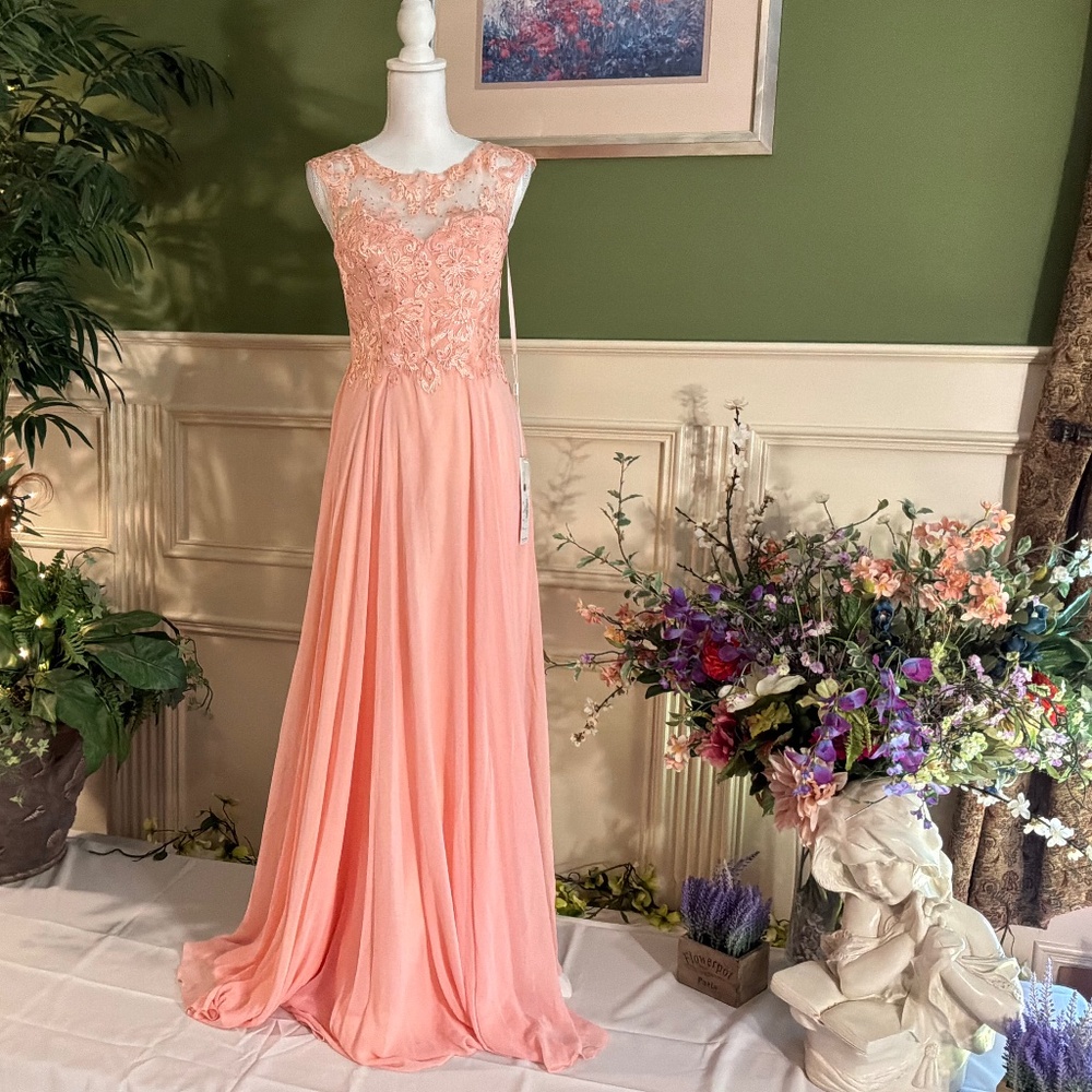Formal Long pink prom dress